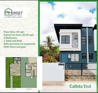 2BR Calista End Unit House & Lot for Sale Park Home in San Lucas, Lipa