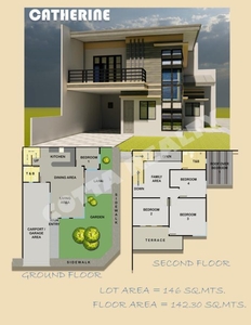 4 Bedroom Catherine Model House For Sale at St. Jude Village Lucena, Quezon