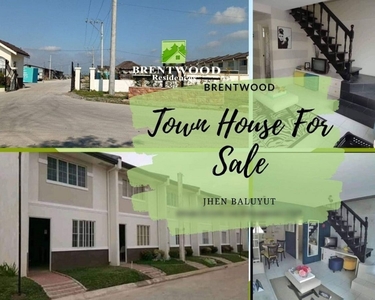 For Sale: RFO 44 sqm Townhouse with 2 Bedrooms at Brentwood Residences in Tarlac