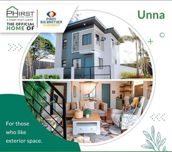 Unna -Single Attached in PHirst Park Homes Calamba, Laguna- For Sale