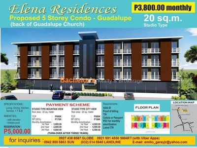 Guadalupe Condo as low as Php 3, 800/mo. 1st year