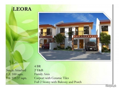 Leora Model House and Lot for sale in The Gentri Heights Subd.