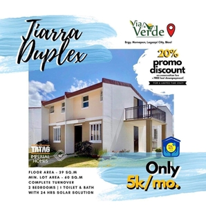 Tiarra Duplex with Solar Legazpi City