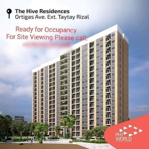 1 Bedroom Condominium with View for sale at The Hive Residences, Taytay