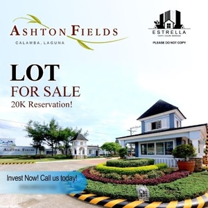 150 sq.m. Residential Lot For Sale in Ashton Fields, Calamba, Laguna