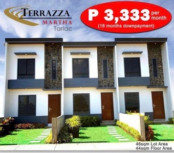 2-Storey Townhouse Semi-Complete Package For Sale at Terrazza Martha, Tarlac