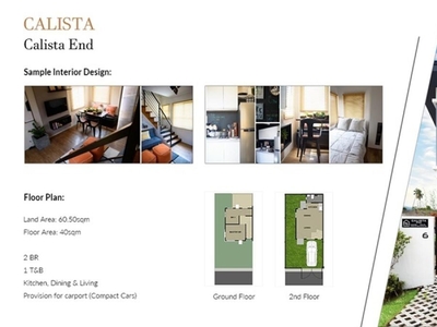 For Sale: Calista End Townhouse I Phirst Impressions at Centrale Hermosa, Bataan