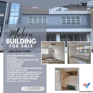 Modern Building for Sale Located in Mayon Street, Quezon City