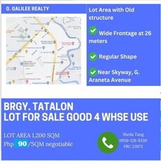 Lot For Sale In Tatalon, Quezon City