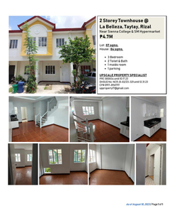 Townhouse For Sale In San Isidro, Taytay