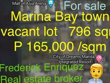 MaRINA BAY TOWN VILLAGE VACANT LOT** 796 sqm @ P165,000 per sqm