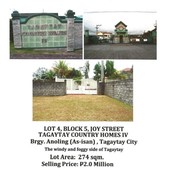 LOT FOR SALE IN TAGAYTAY COUNTRY HOMES IV