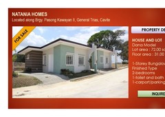 On-Going Dana Bungalow in Natania Homes