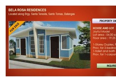 Pre-Selling Joyful Duplex in Bela Rosa Residences