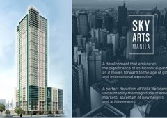 Studio condo for sale in Sky Arts Malate Manila