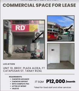 Office For Rent In Plaza Aldea, Tanay