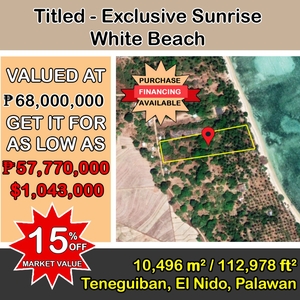 Plot of land El Nido For Sale Philippines