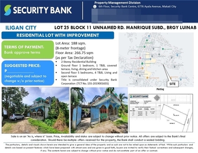 House For Sale In Luinab, Iligan